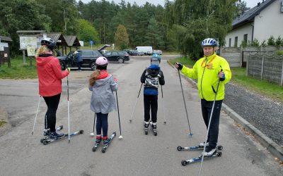 Nauka jazdy na nartorolkach